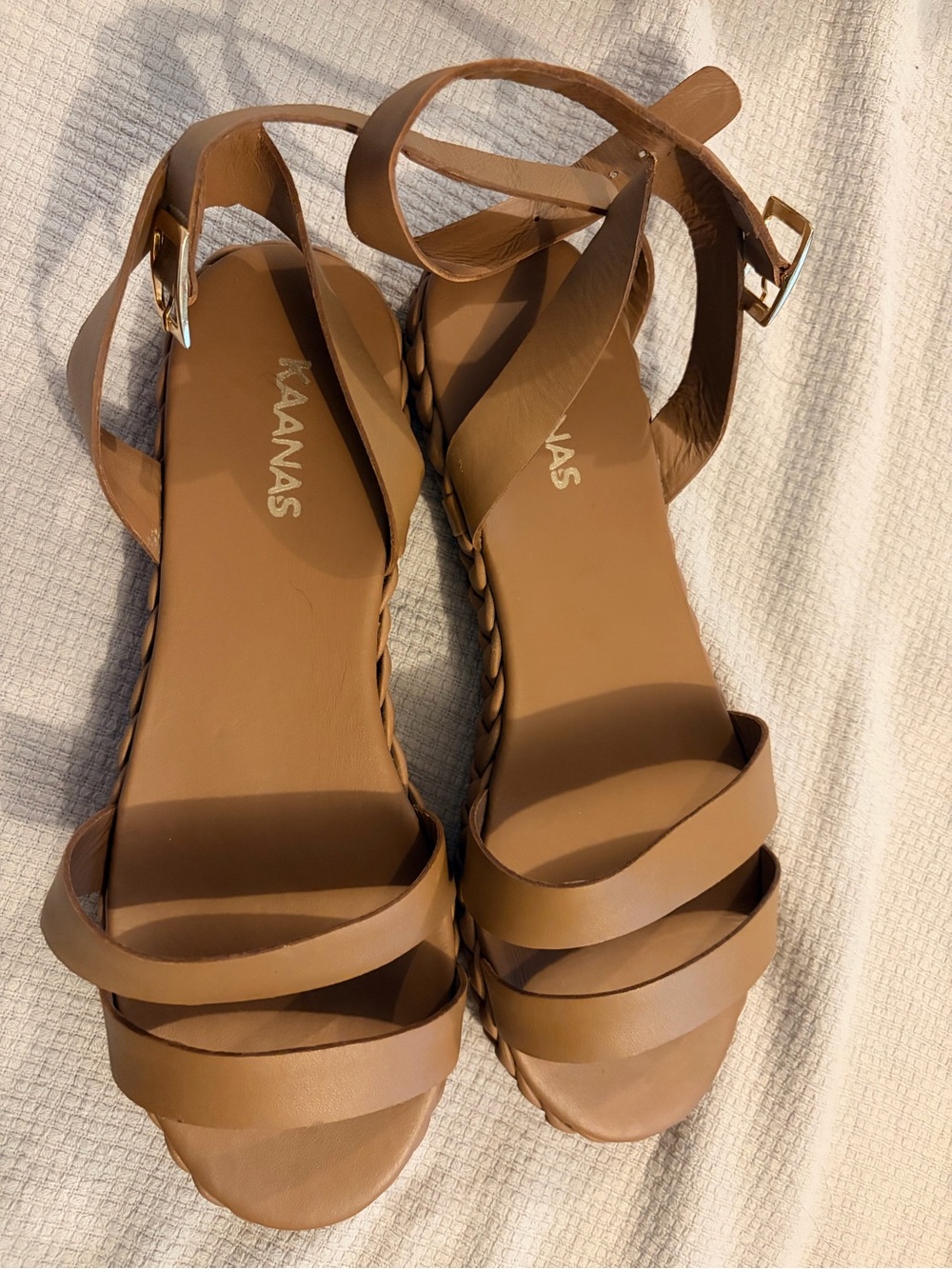 Kaanas Tan Strappy Sandals